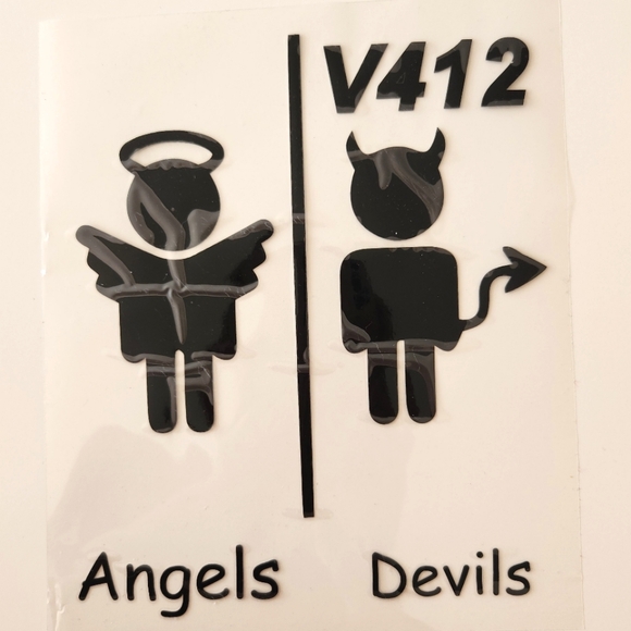 2/$20 Vinyl Art Decals For WC bathroom door - Picture 2 of 3